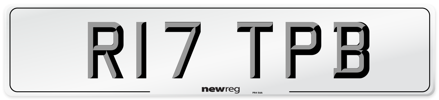 R17 TPB Number Plate from New Reg